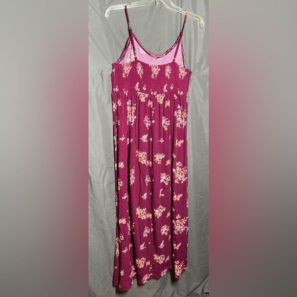 🔥❤️🔥 Xhileration Floral Burgundy Maxi Dress Size Medium EPC Sundress Rea… - Picture 3 of 8